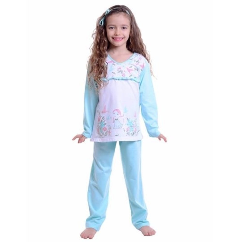 Alicia pajama set for girl. Long sleeves and pants